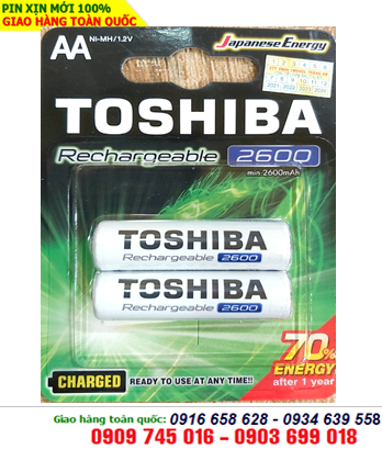 Toshiba TNH-6GAE BP-2C; Pin sạc NiMh 1.2v TNH-6GAE BP-2C AA 2600mAh 1.2v chính hãng _Vỉ 2 viên